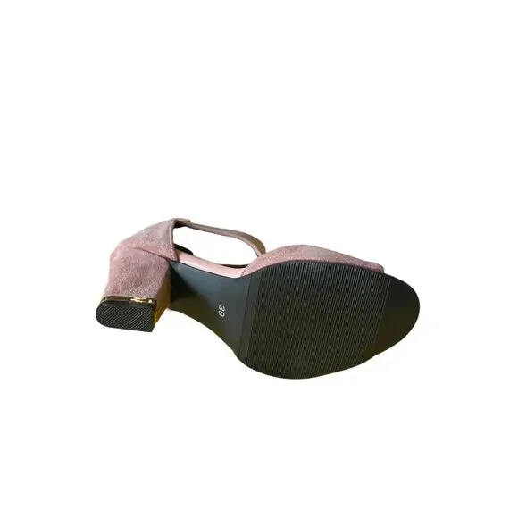 BUTITI Pink Cutout Peep-Toe Pump Women Size 8 - Picture 8 of 9